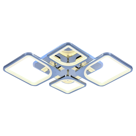 Светодиодная диммируемая люстра с ПДУ Profit Light 8057/2+2 CHR 112W+8W RGB 