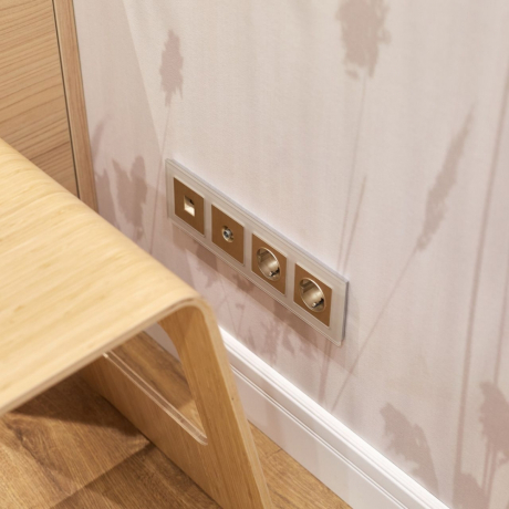 Розетка Ethernet RJ-45 (шампань рифленый) Werkel W1181010