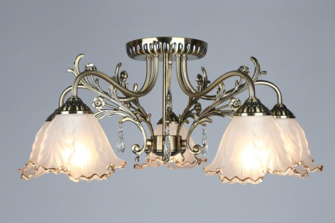 Люстра с поддержкой Алисы потолочная Omnilux OML-54807-05-A 