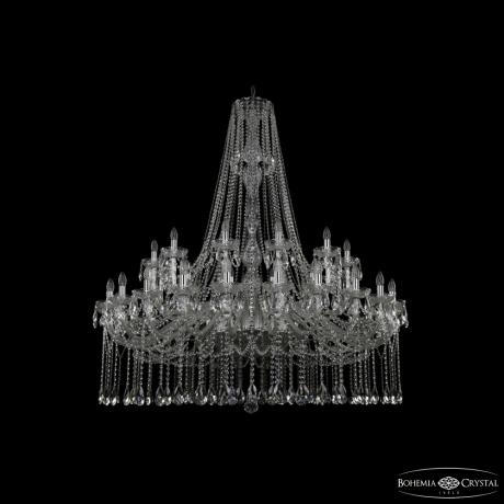 Люстра подвесная Bohemia Ivele Crystal 1413/24+12/530/h-160 Ni 