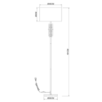 Торшер с лампочкой Arte lamp A4097PN-1CC+Lamps