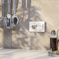 Рамка для двойной розетки (белый,стекло) Werkel W0081101