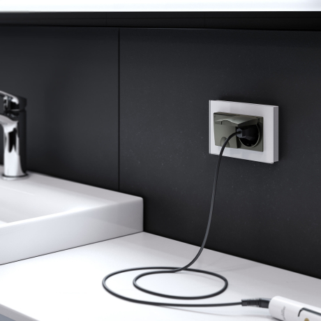 Рамка для двойной розетки (белый,стекло) Werkel W0081101