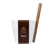 Витринный образец!  <296486> Бадья из алюминия 5 л, белая "Банные штучки"/ 4