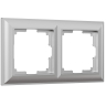 Рамка на 2 поста Werkel Fiore (серебряный) W0022206