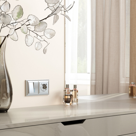 Рамка на 2 поста Werkel Fiore (серебряный) W0022206