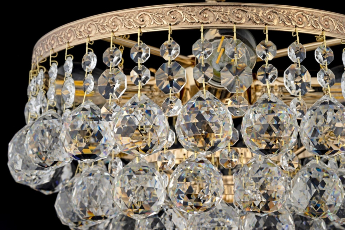 Люстра потолочная с Led лампочками в комплекте Arti Lampadari Castellana E 1.3.30.501 G+Lamps 