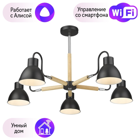 Люстра на штанге Velante с поддержкой Алиса 230-023-05-A 