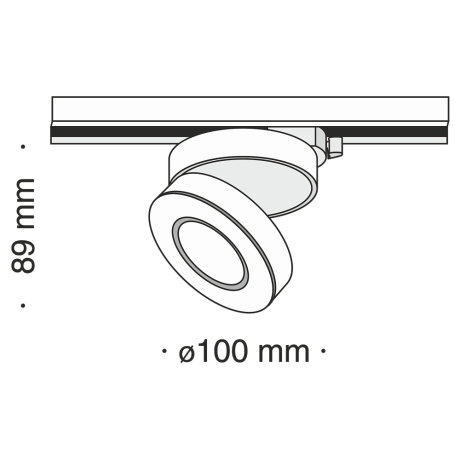 Однофазный LED светильник 12W 4000К для трека Maytoni Track TR006-1-12W3K-B4K