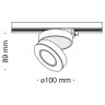 Однофазный LED светильник 12W 4000К для трека Maytoni Track TR006-1-12W3K-B4K