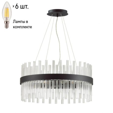 Подвесная люстра Lumion Mitsuko с лампочками 5272/6+Lamps E14 Свеча 