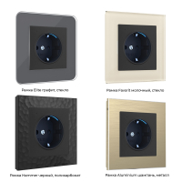 Розетка с подсветкой (черный) Werkel W1171408