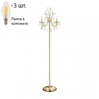 Торшер с лампочками Odeon Light Versia 4977/3F+Lamps E14 Свеча