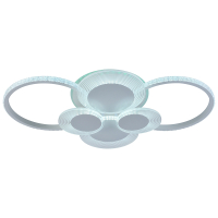 Светодиодная диммируемая люстра с ПДУ Profit Light 5883/6 WHT 128W+8W RGB