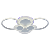 Светодиодная диммируемая люстра с ПДУ Profit Light 5883/6 WHT 128W+8W RGB