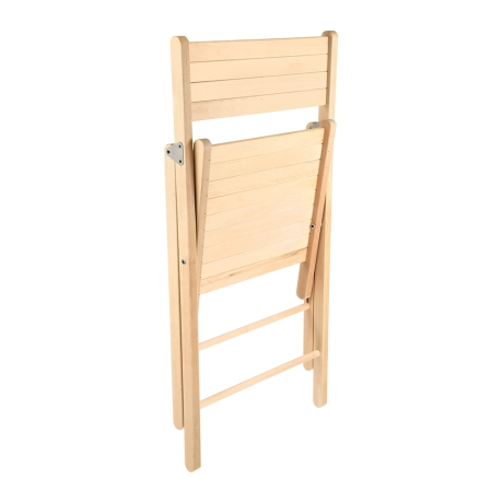 Нарушена упаковка!  <297161> Стул складной 43х51х77 см, береза ''Банные штучки'' 32711