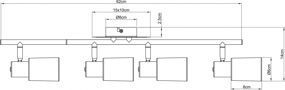Спот Arte Lamp A4510PL-4SS