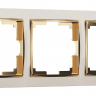 Рамка на 3 поста Werkel Snabb (слоновая кость/золото) W0031932