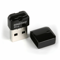 Флеш-диск 64 GB, SMARTBUY Art, USB 2.0, черный, SB64GBAK (513611)