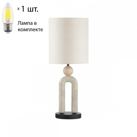 Настольная лампа Odeon Bagel с лампочкой 5410/1T+Lamps E27 Свеча 