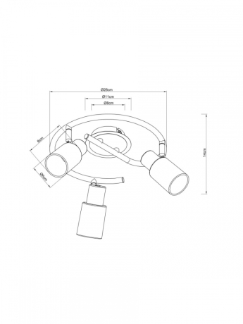 Спот Arte Lamp Cavalletta A4510PL-3SS 