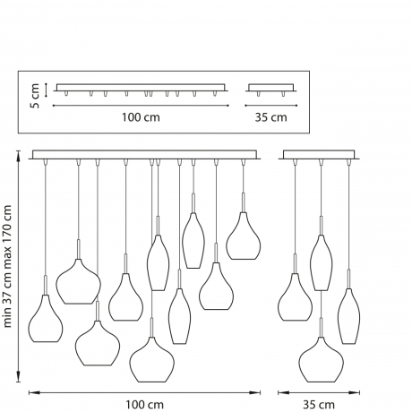 803125 Подвес Lightstar Pentola chrome/black 