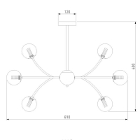 Потолочная люстра Eurosvet Astro 30179 хром (a057445)