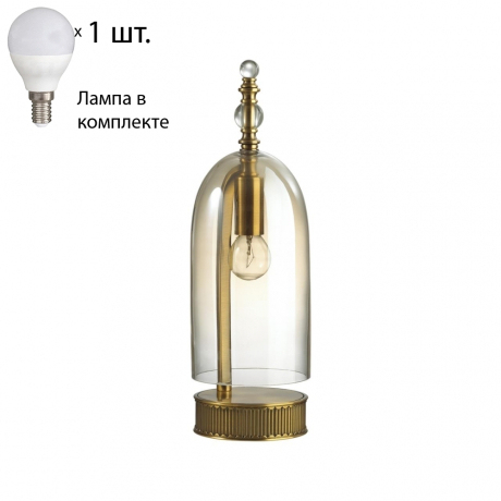 Настольная лампа с лампочкой Odeon Light Bell 4892/1T+Lamps E14 P45 