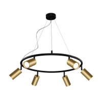 Подвесная люстра Crystal Lux CLT 015C6 D600 BL-GO