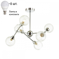 Люстра на штанге Lumion Everly с лампочками 4438/6C+Lamps E14 P45