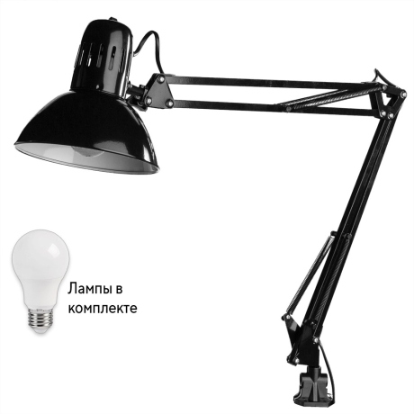 Настольная лампа в комплекте с лампочкой  Arte lamp A6068LT-1BK+Lamps 