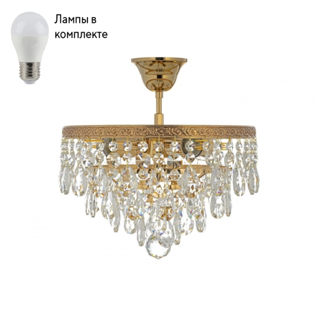 Люстра потолочная с Led лампочками в комплекте Arti Lampadari Castellana E 1.3.30.601 G+Lamps 