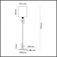 Торшер Odeon Bagel с лампочкой 5410/1F+Lamps E27 Свеча