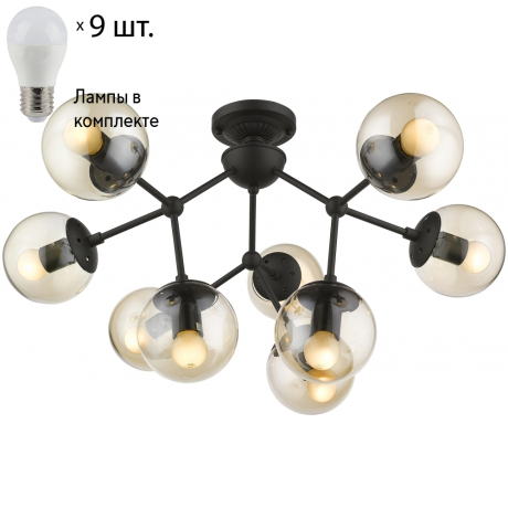 Потолочная люстра с лампочками Wertmark WE236.09.027+Lamps 