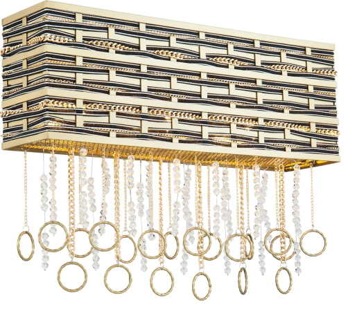 Бра с лампочками Lucia Tucci PERSO W4930.3 gold&black+Lamps 