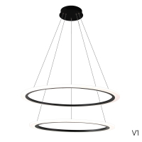 Подвесная диммируемая люстра с пультом ДУ Crystal Lux MANZANA SP53W LED BLACK