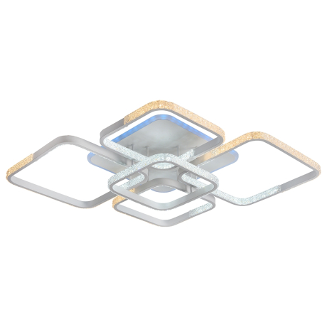 Светодиодная диммируемая люстра с ПДУ Profit Light 8026/4+1 WHT B 164W+10W RGB 