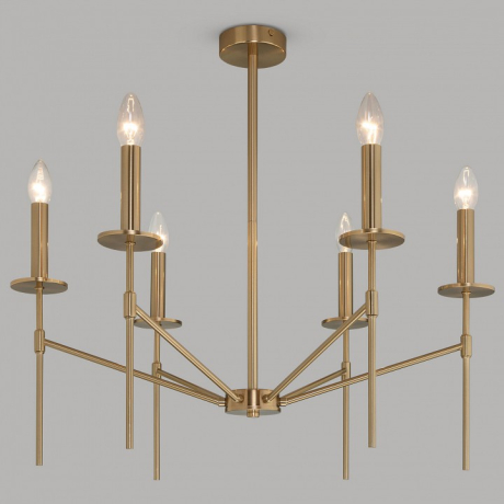 Люстра на штанге Eurosvet Anders 60142/6 латунь 