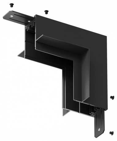 Соединитель угловой L-образный для треков Denkirs Smart TR2118-BK