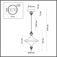Подвесной светодиодный светильник Odeon Light Exclusive L-Vision Ula 5404/23L