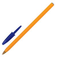 Нарушена упаковка!  <201394> Ручка шариковая BIC "Orange", СИНЯЯ, корпус оранжевый, узел 0,8 мм, линия письма 0,3 мм, 8099221 (140057)