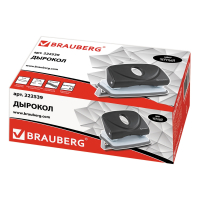 Дырокол BRAUBERG "Original", до 20 листов, черный, 222539 (222539)
