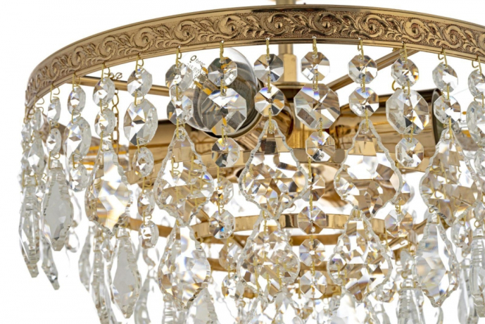 Люстра потолочная с Led лампочками в комплекте Arti Lampadari Castellana E 1.3.30.602 G+Lamps 