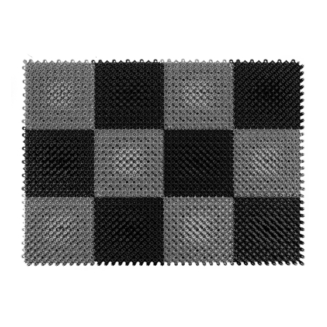 Нарушена упаковка.  <296258> Коврик ТРАВКА 42*56 см, черно-серый VORTEX  23005