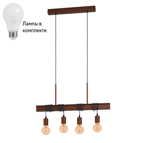 Подвесная люстра с лампочками Eglo 43523+Lamps 