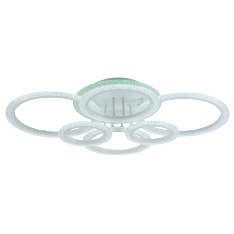 Светодиодная диммируемая люстра с ПДУ Profit Light 8086/6 WHT 132W+8W RGB 