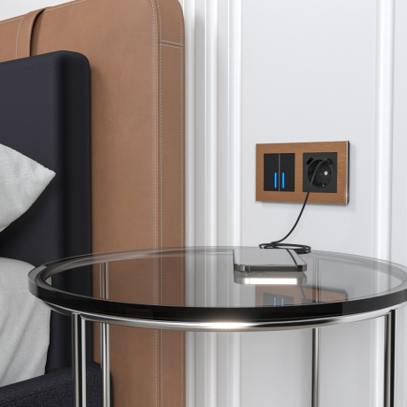 Розетка с быстрой зарядкой USB Type A+С (черная) Werkel W1171708