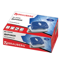 Дырокол BRAUBERG "Original", до 20 листов, синий, 222540 (222540)