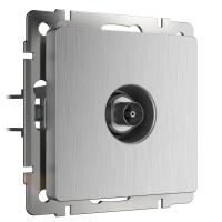 ТВ-розетка оконечная (cеребряный рифленый) Werkel W1183009