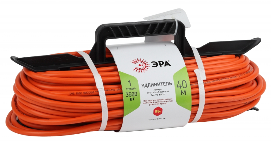Удлинитель силовой ЭРА UFx-1e-3x1.5-40m-IP44 Б0046813 